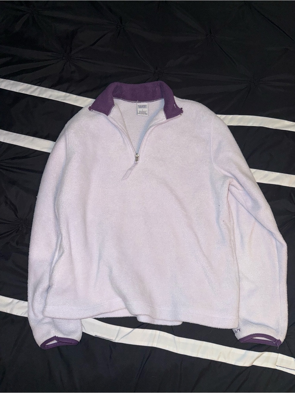 Old Navy Lavender Quarter-Zip Fleece with Purple Trim